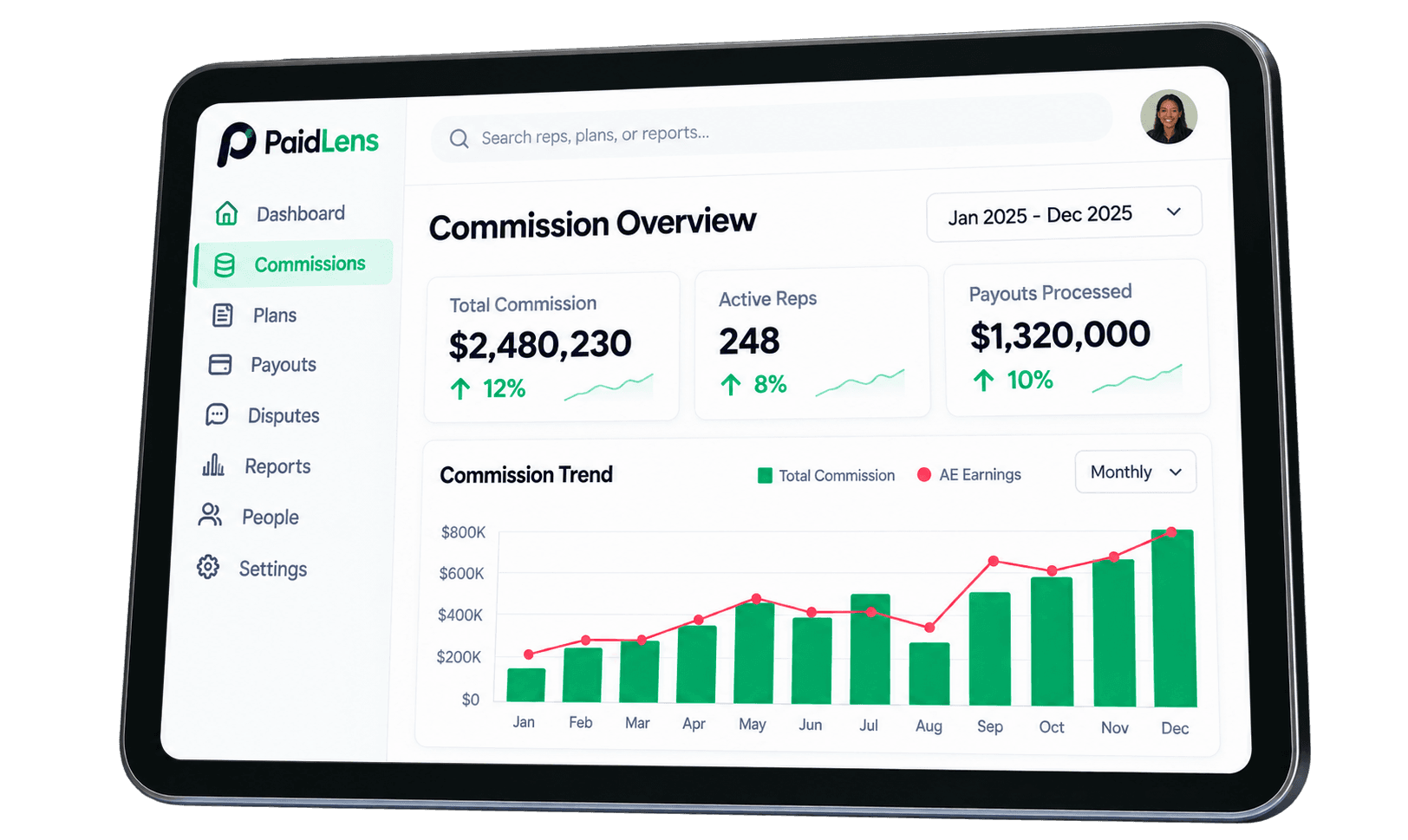 PaidLens commission overview